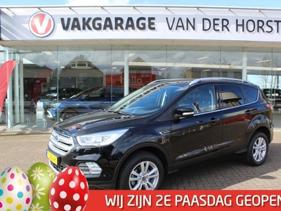 Ford Kuga 1.5-150pk EcoBoost Titanium. Zeer goede caravan-trekker ! , 2000kg trekgewicht Volautm. airco, navigatie, telefoonvoorb., pakeersensoren achter, stoel-, stuur- en voorraam verwarming, cruise cntrl, LM wielen, elektr. achterklep etc, etc