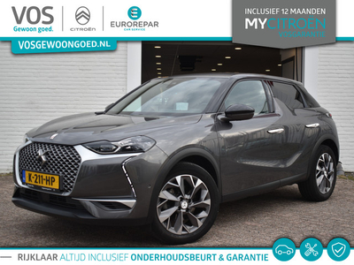 DS DS 3 Crossback e-Tense Grand Chic 50 kWh 136pk | 3-Fase | Leder | Sensoren V+A | Camera | Navi | Stoelverw. | 8% Bijtelling | EV | Rijklaar | Dealer onderhouden | Eerste eigenaar |