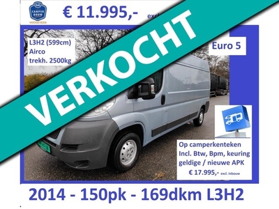 Z. Fiat Ducato 2014 150pk!! L3H2 Airco 168dkm B103