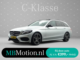 Mercedes-Benz C-Klasse Estate 180 AMG Night Edition Aut- Panodak I Xenon Led I Sfeerverlichting I Burmester I Stoelverwarming I Keyless