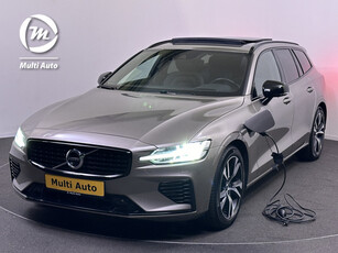 Volvo V60 T6 Recharge AWD R-Design Plug in Hybrid PHEV | Panodak | Lederen Sporstoelen Memory | Harman Kardon | Adaptive Cruise | Head Up | 360 Camera | Apple Carplay |