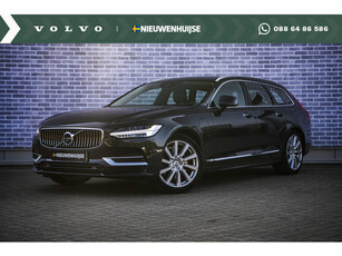 Volvo V90 T8 Twin Engine AWD Inscription | Trekhaak | Head-up display | Panoramisch schuif/kantel dak | 360° | BLIS | Adaptive cruise control | Achterbank verwarmd | Elektrische stoelen met memory functie |