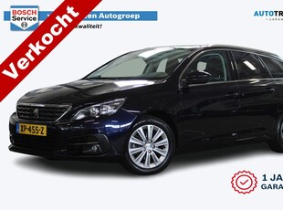 Peugeot 308 SW 1.2 PureTech Blue Lease Premium | Incl. 12 maanden garantie | Automaat | Voledig leder | Stoelverwarming | Apple CarPlay | Panoramadak | Navigatie | Distributieriem is vervangen bij 88.016 km | 1e eigenaar | Dealer onderhouden |