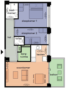 Appartement in Zwolle met 2 kamers