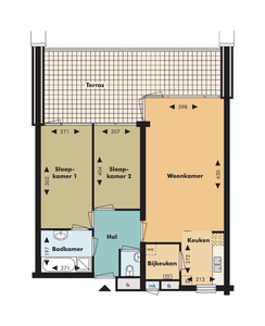 Appartement in Zoetermeer met 2 kamers