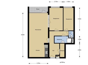 Huur 3 slaapkamer appartement van 76 m² in Maastricht