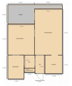 Appartement in Breda met 2 kamers