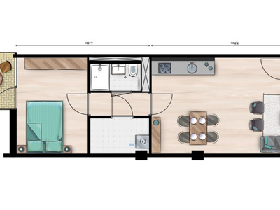 Appartement in Leeuwarden met 2 kamers