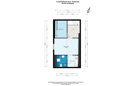 Huur 1 slaapkamer appartement van 44 m² in Rotterdam