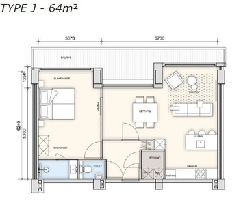 Appartement in Delft met 2 kamers