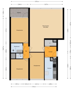 Appartement in Utrecht met 4 kamers