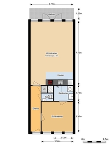 Appartement in Rotterdam met 2 kamers