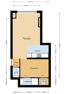 Appartement in Gorinchem met 2 kamers