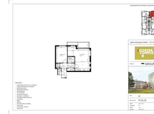 Huur 1 slaapkamer appartement van 57 m² in Leiden