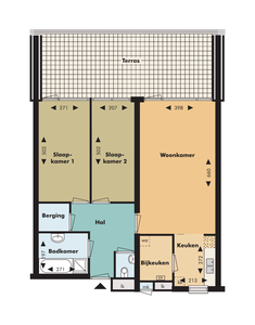 Appartement in Zoetermeer met 2 kamers