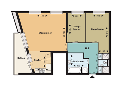 Appartement in Rotterdam met 2 kamers