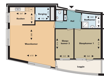 Appartement in Dordrecht met 2 kamers