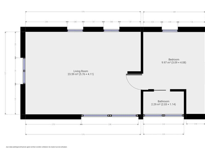 Appartement in Leiden met 2 kamers