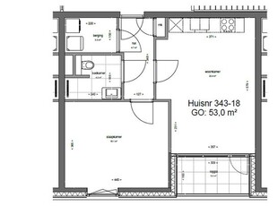 Huur 1 slaapkamer appartement van 53 m² in Eindhoven