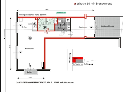 Utrechtseweg in Oosterbeek (60m2)