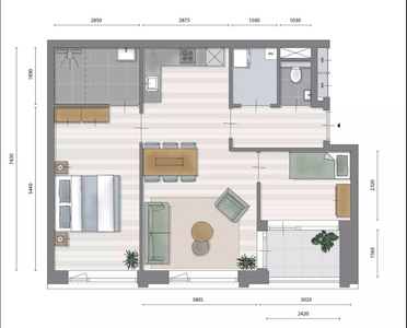 Appartement in Amsterdam met 3 kamers